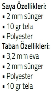 standart polyester terlik