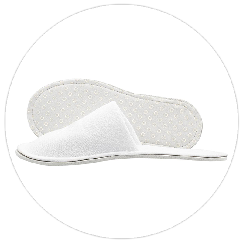 Pamuk Havlu Çift Taban Nakışlı Terlik